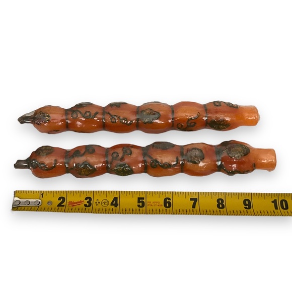 'Stacked Pumpkins Taper Candles Stonia Creations Halloween Thanksgiving Fall - Picture 4 of 11